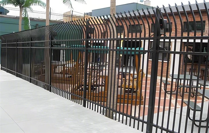 Curved Steel Fence